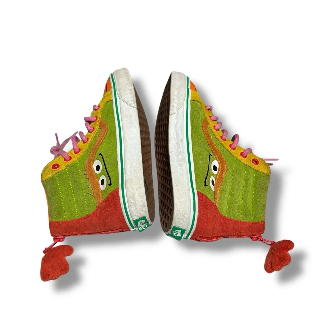 Vans SK8 Hi Zip SESAME STREET 'Big Bird' Boys Girls‎ Unisex Shoes Size 3 EU 34